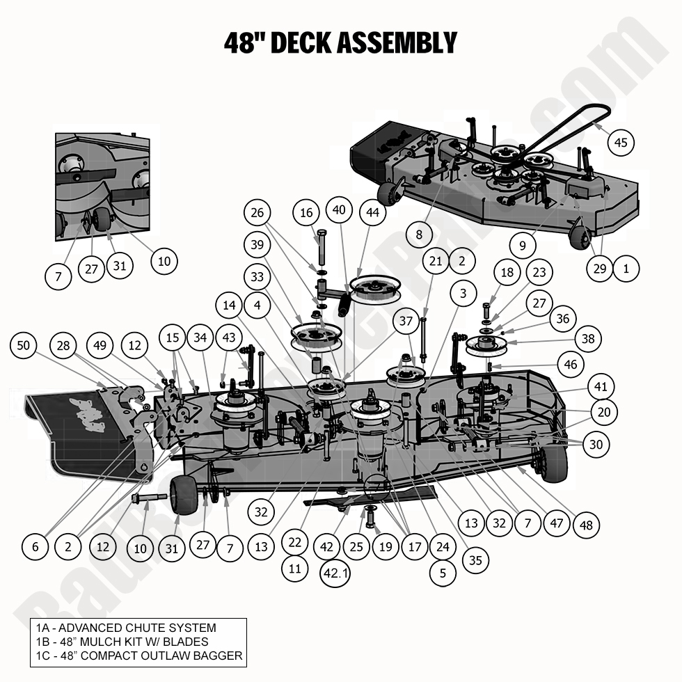2020 Compact Outlaw 48" Deck Assembly